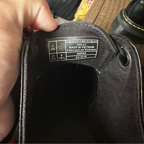 Dr Martens Black Leather Holly Oxford Tie Up Loafers Size 6 - Picture 8 of 10